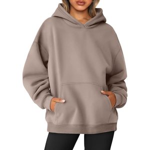 2025 2025 femmes surdimensionné soie sweats polaire à capuche à manches longues pull avec poche hiver automne tenues - Product Image 4