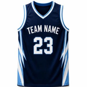 Camiseta de Baloncesto Personalizada para Hombre, Sin Mangas, Azul Oscuro, Blanco, Azul Claro, Impresión Sublimada, Absorbe la Humedad, Unisex, Adulto, Verano, Parte Delantera - Product Image 2