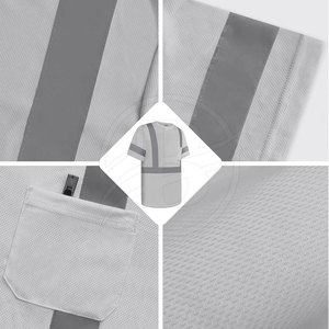 Camisa de Trabajo de Alta Calidad y Durabilidad con Mangas Cortas en Venta, Camisa de Trabajo Reflectante para Hombre, Superventas - Product Image 3