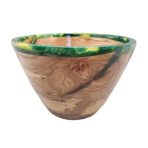Resin Border Mango Wood Snacks Bowlm Home Dinnerware Table Decorative Centerpiece Oak Wood Bowl For Best Selling