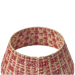 Handmade Woven Seagrass <b>Christmas</b> <b>Tree</b> Collar Red Mixed Pattern Natural <b>Tree</b> <b>Base</b> Cover Holiday Decoration - Product Image 4