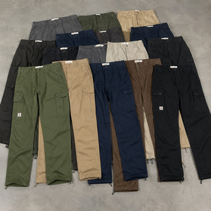 Lot de Vêtements Unisexe en Stock – Pantalon Cargo en Twill Taille Haute Coupe Droite Multiples Poches Style Décontracté en Toile – Vente en Gros - Product Image 6