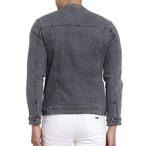 Chaqueta de Mezclilla Premium para Hombre, Estilo Casual, Cierre Frontal, Lavado Informal, Color Gris, Corte Ajustado - Product Image 2