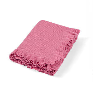Wholesale Vietnam Ruffle Baby Blanket Cute Spring & Autumn 289g -290g <b>Knitted</b> 100% Cotton <b>Knitted</b> Accessories Premium Grade - Product Image 3