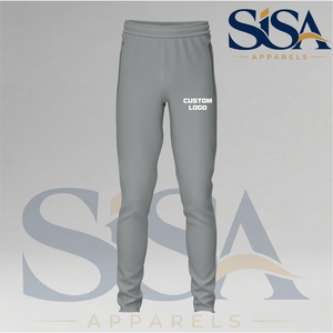 Custom <b>Light</b> Grey Regular Fit <b>Trouser</b> Pant Cotton Double Jersey Sportswear From Pakistan - Product Image 2