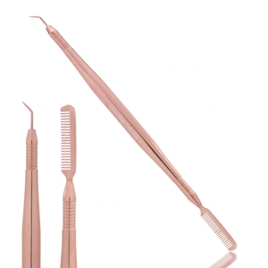 Outil de rehaussement de cils personnalisé et durable, outils d'extension de cils en acier inoxydable à pointe fine pour un recourbement naturel, pour salon et usage personnel - Product Image 2