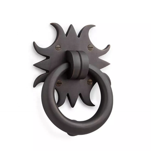 Heurtoir de porte en laiton indien en gros avec fini enduit noir utilisé pour l'accessoire décoratif de porte de bureau - Product Image 1