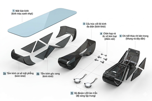 Mesa de Centro de Vidrio de Lujo con Estructura Metálica Artística y Diseño Contemporáneo - Product Image 5
