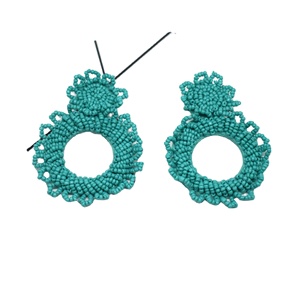 Wholesale Fashion Boho Style Handmade Beaded Earrings <b>Colorful</b> Flower Seed <b>Bead</b> Earrings for Women by MD HANDICRAFTS - Product Image 3