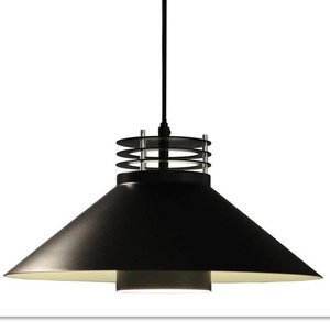 Industrial <b>Black</b> Metal Pendant <b>Light</b> <b>Ceiling</b> Mount Round Shade Indoor Living Room Decor Durable Design - Product Image 2