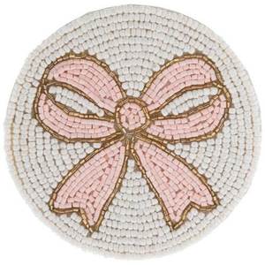 Colección de regalos de posavasos elegantes con bordado de cuentas, posavasos artesanales bordados con cuentas de semillas para mesa de café. - Product Image 2