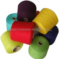 NE 18s/1 Natural Dyed Recycled Milk Cotton Polyester Spun Yarn High Tensile Strength Anti-Pilling Excellent Crochet Yarn