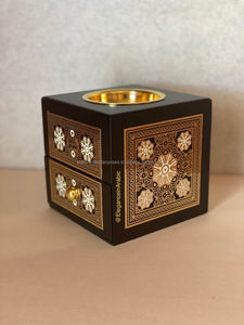 เครื่องจุดธูปไม้อะคาเซียที่ทำด้วยมือกระถางไม้ธรรมชาติสำหรับใช้ทางศาสนาที่วางธูปทำด้วยมือ - Product Image 5