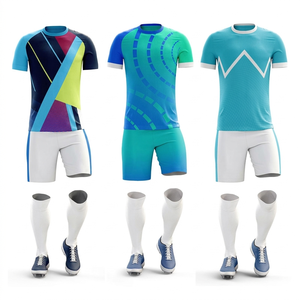 ชุดเสื้อฟุตบอลแบบยูนิเซ็กซ์สั่งทำพิเศษ พิมพ์ลายด้วยความร้อน ระบายเหงื่อได้ดี ทรงสปอร์ต แขนครึ่งตัว ชุดฟุตบอลฤดูร้อน ด้านหน้า - Product Image 4