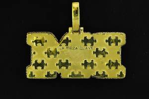 Colgante de Moissanita Hip Hop, Plata 925, Letras Cursivas, Dijes con Nombre, Estilo Iced Out Bling VVS, Colgante de Moissanita Personalizado con Iniciales - Product Image 3