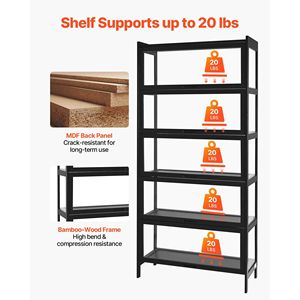 Vitrine à 5 niveaux de 68 pouces de hauteur avec portes en acrylique et cadre en bois naturel, pour objets de collection, meuble de salon - Product Image 2