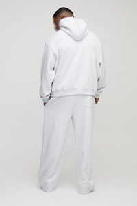 Survêtement blanc à capuche pour homme, manches longues, coupe ample, décontracté, en coton, avec logo imprimé sur le devant, grandes tailles, collection automne - Product Image 2