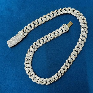 Chaîne cubaine hip-hop en moissanite de qualité supérieure, plaquée or, argent 925, pour fiançailles, mariage, cadeau unisexe disponible - Product Image 5