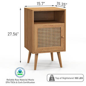 Mesita de noche de 15,7 pulgadas, muebles elegantes y elegantes para tu dormitorio - Product Image 3
