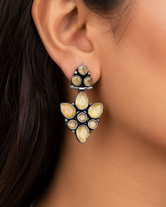 Latest Design Wholesale Oxidized <b>Silver</b> Multi Stone <b>Dangle</b> <b>Earrings</b> | Vintage Women's Anniversary | Bulk Supplier Direct Factory - Product Image 1