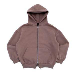 Sudadera con capucha extragrande para hombre, con cremallera, de color sólido, informal, personalizada, para hombre y mujer, de algodón y forro polar. - Product Image 3