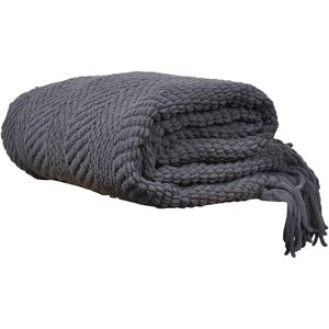 Dark Grey 50 X 60 Inch Super Soft Warm <b>Knit</b> <b>Throw</b> Blanket for Couch and Chair Versatile 50 X 60 Inch Charcoal Blanket w - Product Image 4