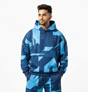 Men's Sublimation Oversize Sweat <b>Hoodie</b> Tracksuit Loose Fit Street Wear <b>Hoodie</b> And Sweat Pants Full Length Baggy Tracksuit Men - Product Image 5