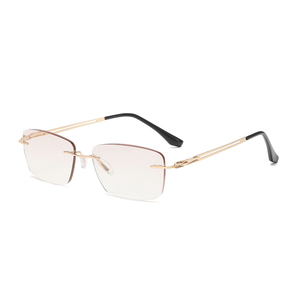 Gafas Unisex Rectangulares Sin Montura, Anti Luz Azul, de Alta Calidad, con Patillas Metálicas y Lentes de PC, Ligeras, Nueva Llegada RTS - Product Image 2