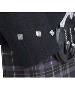Veste Kilt en Laine Noire pour Homme avec Gilet à 5 Boutons, Style Argyle, pour Mariage Écossais - Product Image 5