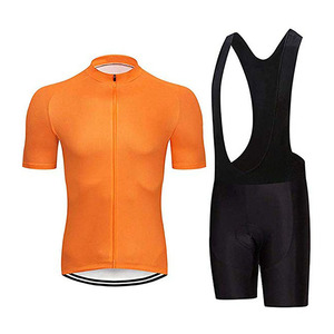 Online Wholesale Supplier <b>Cycling</b> Sportswear Compression Jersey Shirts With Contrast Color Bib Short Pants <b>Cycling</b> Uniform - Product Image 1