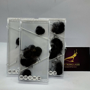 Vietkinglash 10D 15mm High Quality Handmade Matte Black Premade Volume <b>Fans</b> Eyelash Extensions 0.03 0.05 Lash Trays Wholesale - Product Image 4