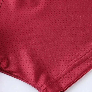 T-shirt à manches courtes pour homme, imprimé léopard rouge, coupe sportive, col rond, en polyester tricoté, séchage rapide - Product Image 4