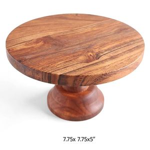 Tall Minimalistic Round Wood Cake Stand Handmade Pedestal Dessert Display <b>for</b> Wedding Birthday Party <b>Table</b> <b>for</b> hotel - Product Image 1