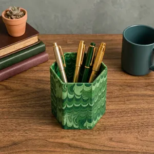 Organizador de Escritorio Creativo Multiusos, Apilable y Plegable, Hecho a Mano con Papel Clásico SHAHALAM, Contenedor de Almacenamiento para Mesa, Hogar y Oficina - Product Image 4