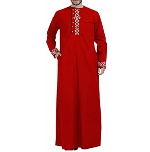 Jubba Tradicional para Hombre, Manga Larga, Transpirable, Hecha a Medida, Secado Rápido, Cuello Redondo, Thobes Musulmanes, Venta al Por Mayor, OEM, ODM, Mejor Precio - Product Image 4