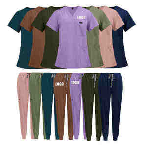 Conjunto de Uniformes Médicos Personalizados con Logotipo, Pantalones Jogger para Mujer, Uniformes de Enfermería de Alta Elasticidad para Hospital, Dentista, Veterinario, Ropa de Trabajo para Clínica - Product Image 2