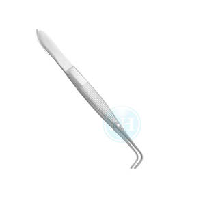 Pinzas para Tejidos de Alta Calidad 1x2 Dientes Curvas Delicadas de Acero Inoxidable - Product Image 3