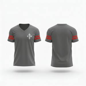 เสื้อเจอร์ซีย์อเมริกันฟุตบอลคุณภาพสูงสำหรับผู้ชายไซส์ใหญ่ คอวี ผ้าโพลีเอสเตอร์ 100% ระบายอากาศได้ดี รุ่น RIVIAN ATLANTIC สำหรับฤดูร้อน - Product Image 1