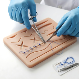 Coussin d'entraînement à la suture en silicone multicouche réutilisable à 17 incisions pour la formation médicale et infirmière - Fournisseur en gros - Product Image 6