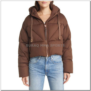 Chaqueta Acolchada Impermeable Personalizada para Mujer, Chaqueta de Invierno Acolchada de Diseño, Abrigo Acolchado de Nailon para Mujer - Product Image 3