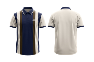 Polo Casual Personalizado para Hombre, 100% Poliéster, Sublimado con Transferencia de Calor, Diseño a Rayas, Corte Regular, Transpirable - Product Image 3