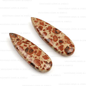 Cuentas de Jaspe Asteroida Marrón Natural de 10x30mm, Forma de Pera, Calibradas, Piedras Preciosas Sueltas para Joyería, Gran Venta - Product Image 4