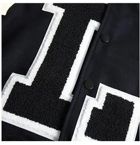 Design Your Own <b>Sheepskin</b> Leather Sleeve Men's Baseball Bomber Varsity Coats Customize Stand Collar College Varsity <b>Jacket</b> Men - Product Image 2