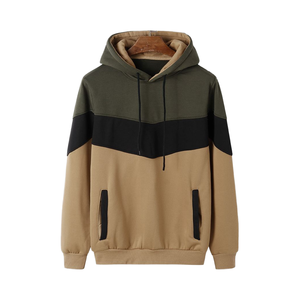 Basics coton hommes brossé polaire sweat manches longues poche kangourou imprimé coupe coudre sweats à capuche hiver brodé à capuche 300 - Product Image 1