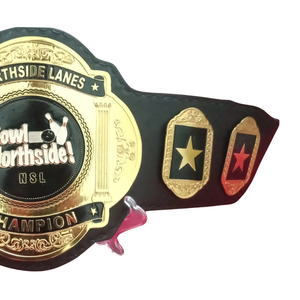 เข็มขัดแชมป์โบว์ลิ่ง Northside Lanes รุ่นปรับแต่งได้ คุณภาพสูง รุ่นสะสม N.S.L. ถ้วยรางวัล - Product Image 4