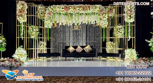 Impressive Wedding Reception Stage Metal <b>Props</b> Christian Wedding Stage Metal Arches Decor Western Wedding Event Stage Metal Set - Product Image 5