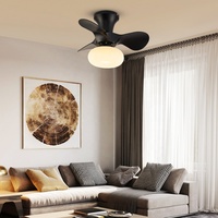 Ventilateur de plafond encastré avec lumière, chambre à coucher, bureau, luminaire décoratif de plafond, ventilateur de plafond avec lumière LED et télécommande