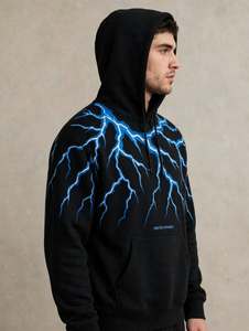 เสื้อคลุมโอเวอร์ไซส์สำหรับผู้หญิง ยี่ห้อ ONE TEN Apparels ผ้าคอตตอนผสม ระบายอากาศได้ดี เหมาะสำหรับฤดูใบไม้ร่วง/ฤดูหนาว มีฮู้ด แต่งระบาย พิมพ์ลายตัวอักษรพองด้านหน้า - Product Image 3
