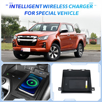 CARSOUL Chargeur sans fil rapide 15W pour voiture Isuzu D-Max 2020-2022, certifié 1.2.4, 12-24V, installation mains libres sans perte WPC