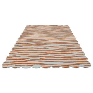 Tapis texturé fait main Z&H Home, en laine bouclée, antidérapant, doux pour les animaux, design personnalisé, pour salon et chambre à coucher - Product Image 2